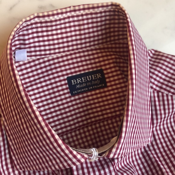 Like new! Breuer men’s dress shirt size 40 (Italian) equivalent To Large - Picture 1 of 4